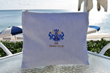Wet Logo Bag - Blue Striped & Custom Embroidered
